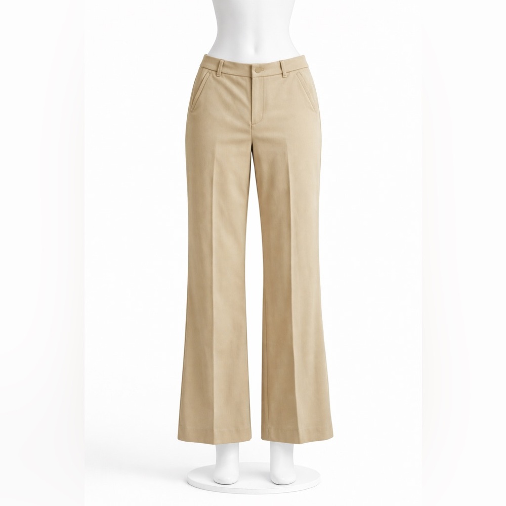 Liverpool Los Angeles Kelsey Wide Leg Trouser Tan Cropped Pants Size 14
